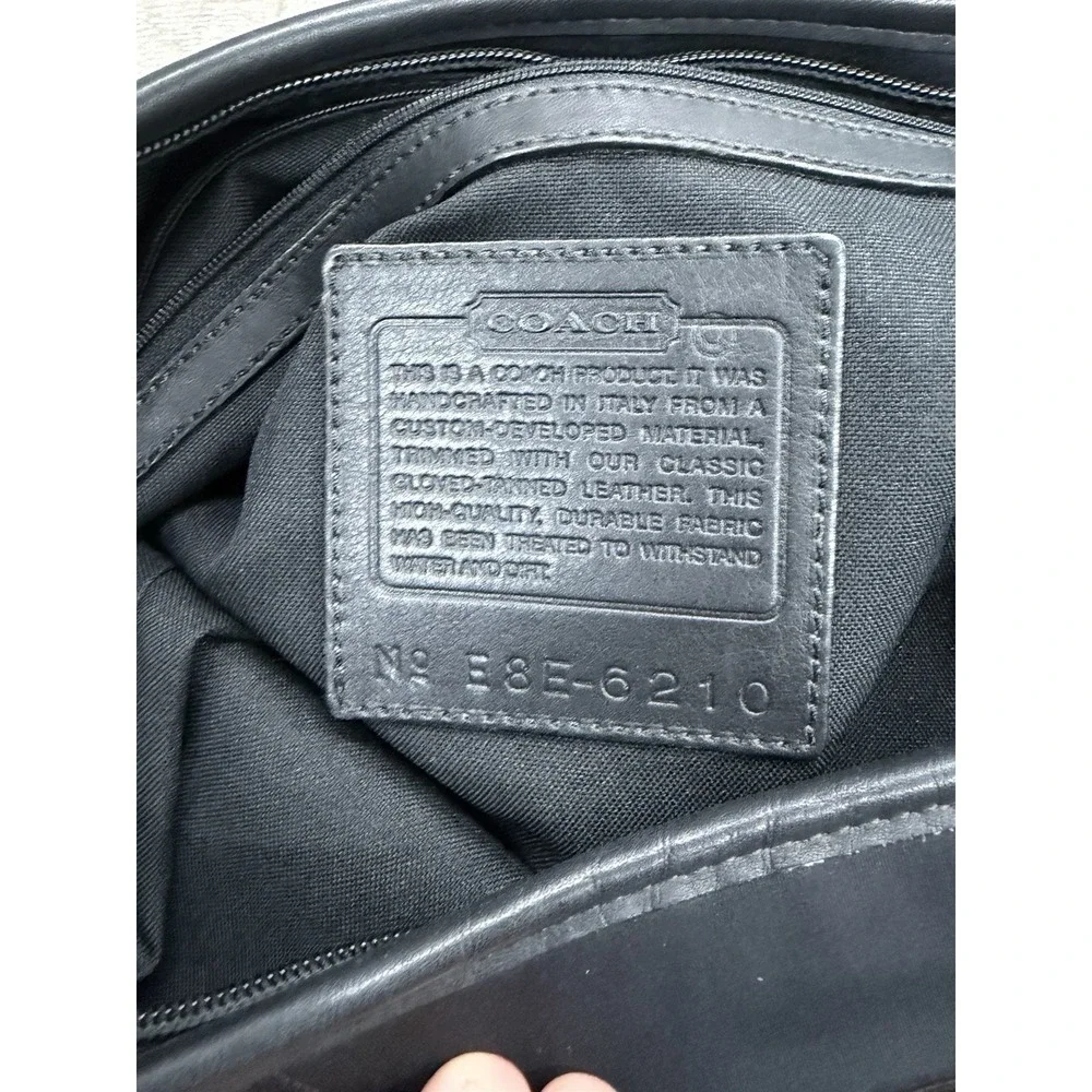 COACH ERGO 6210 Vintage Hobo Shoulder Bag Black Neoprene Leather 1998